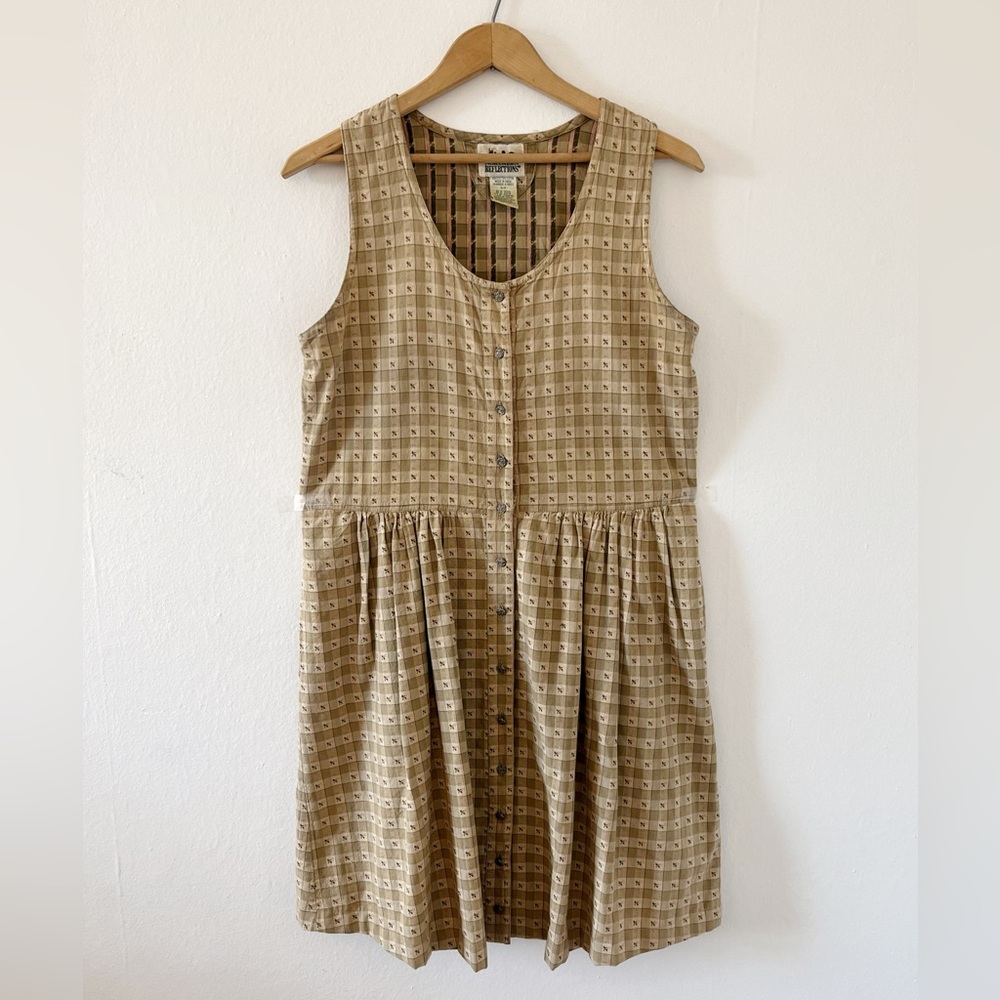 Northern Reflections Vintage Dress | Roses, floral | Checkered | Cottagecore